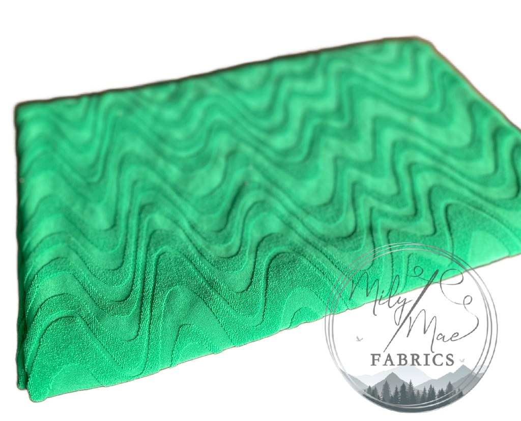 Green Wave Towel Jacquard