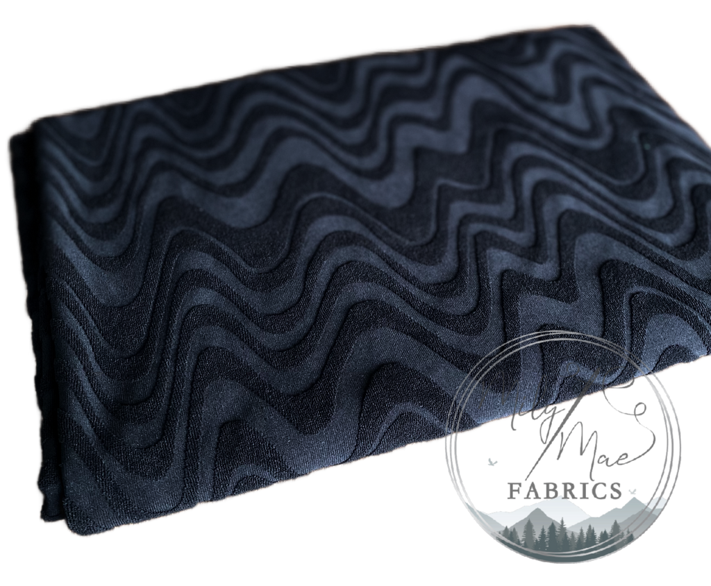 Black Wave Towel Jacquard