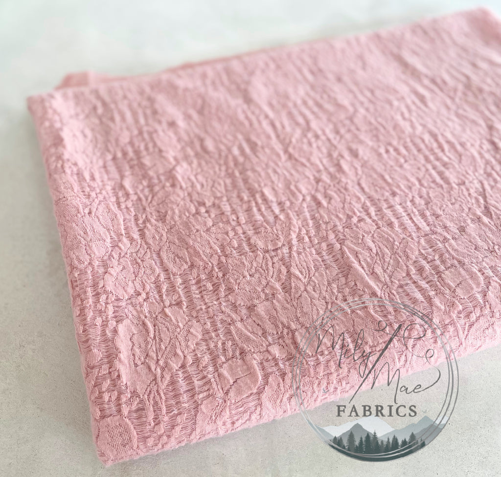 Pink Jacquard Lace