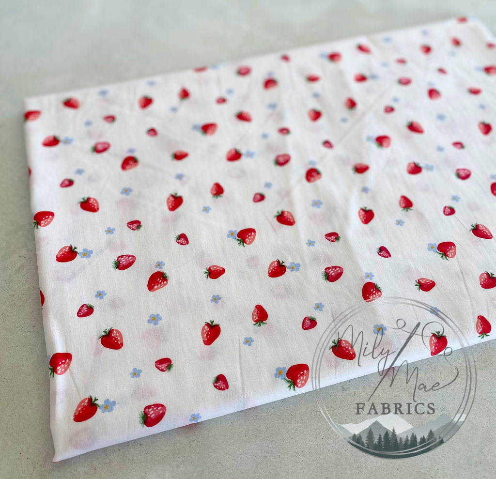 Strawberry Stretch Poplin