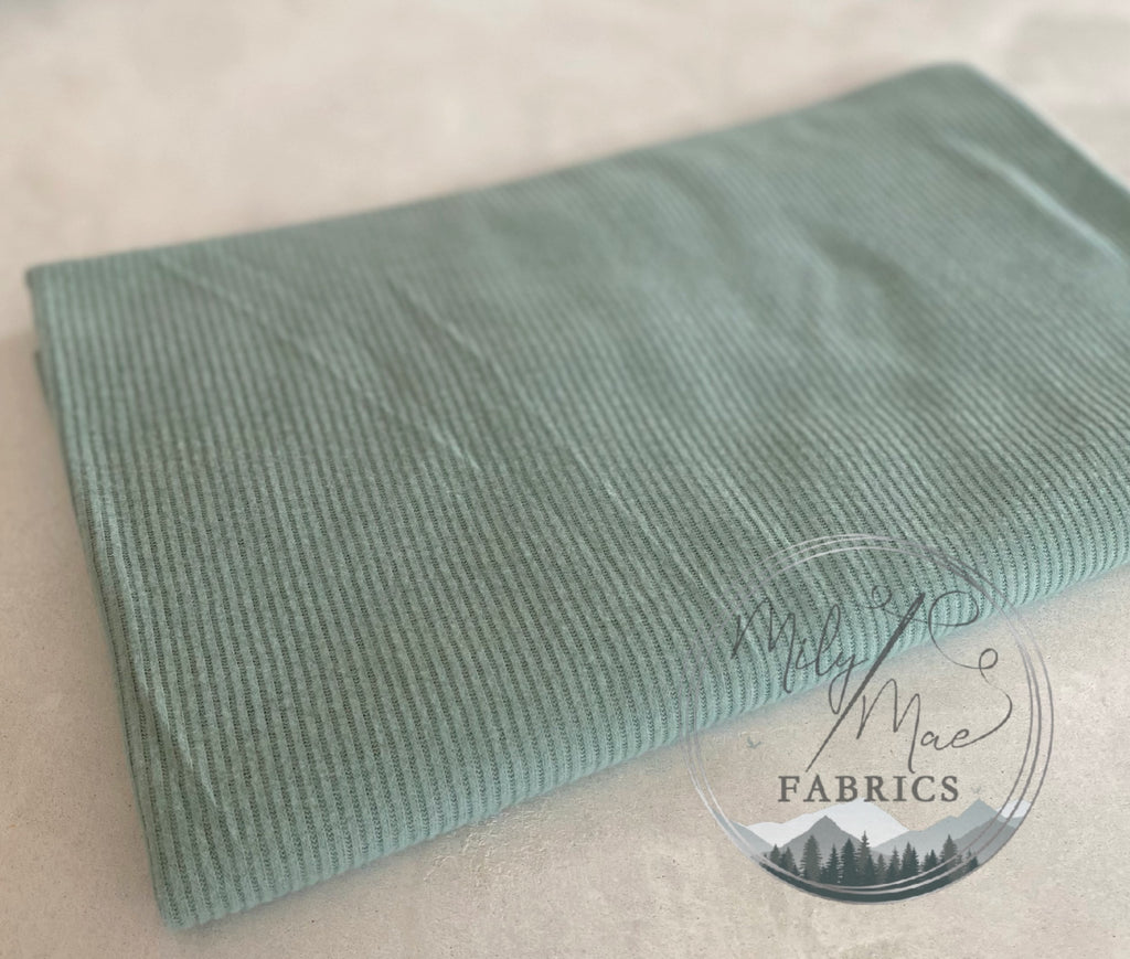 Granite Green Brushed Cashmere Rib