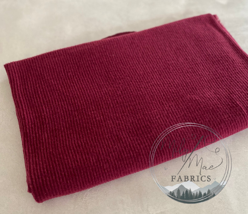 Burgundy Brushed Cashmere Rib