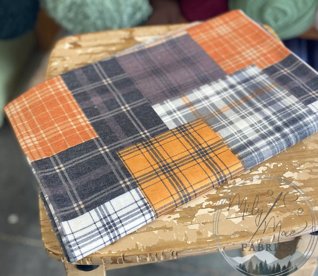 Plaid Patchwork French Terry